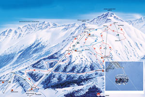 Skipanorama vom Skigebiet Brunnalm in St. Jakob im Defereggental